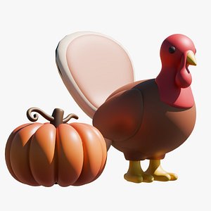 Thanksgiving Turkey with Pumpkin