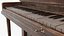 Piano de salón Western de madera oscura abierto