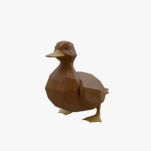 Duck low poly model