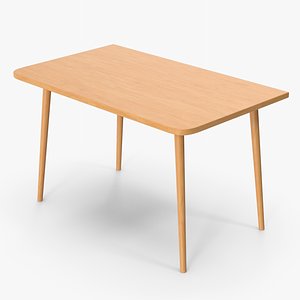 Wooden Desk 3D model