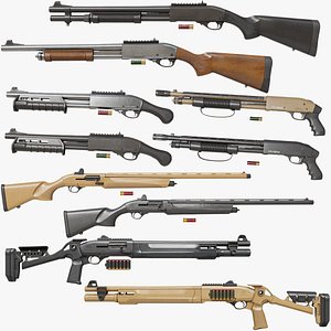 Shotgun Collection 01 All PBR Unity UE Textures