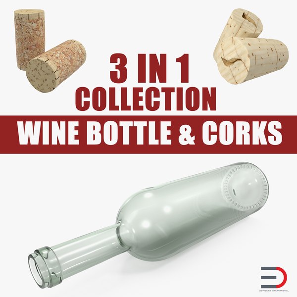 wine bottle corks 3D