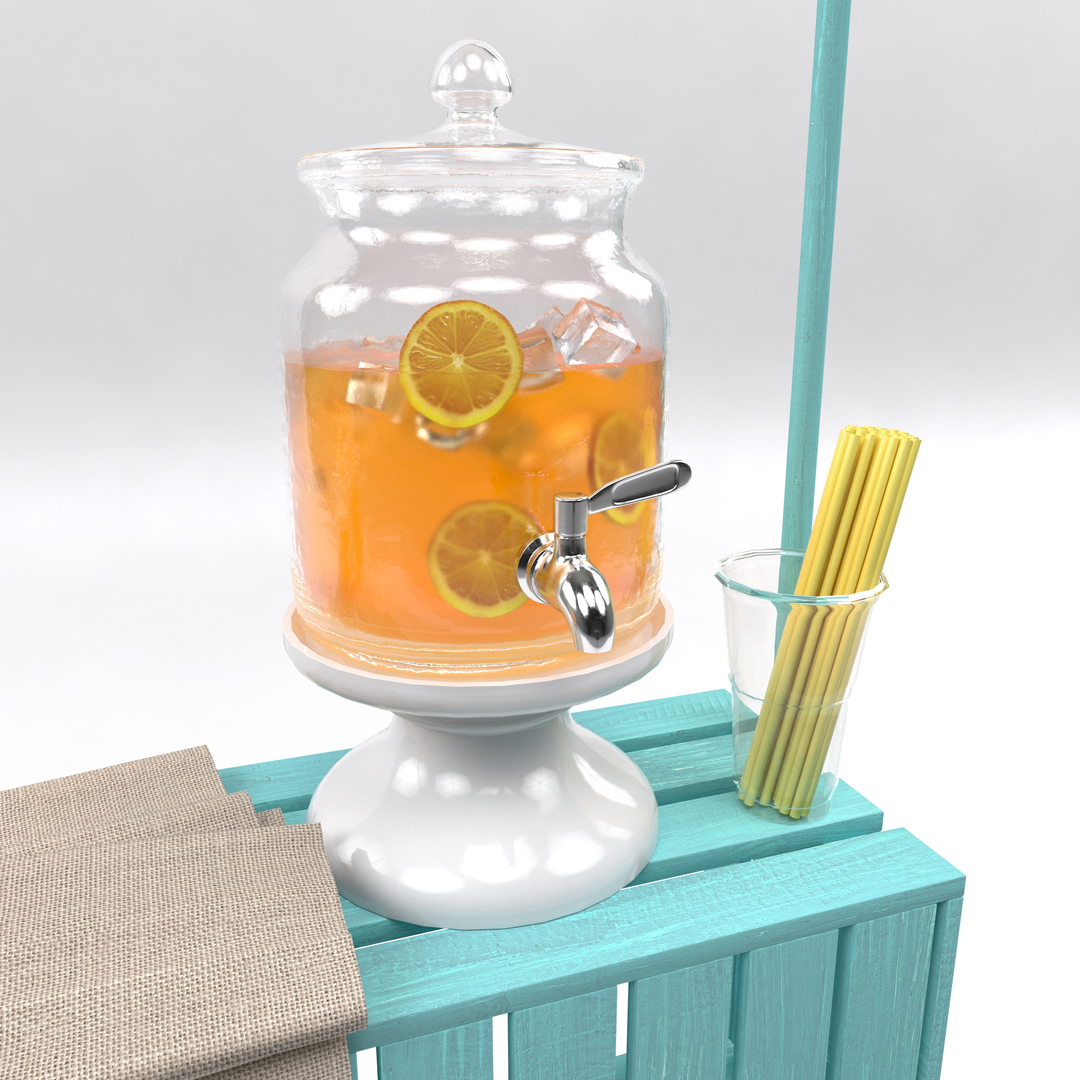 Lemonade stand 3D model TurboSquid 1646972