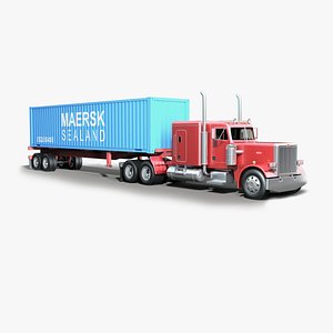 359 truck trailer 3d 3ds