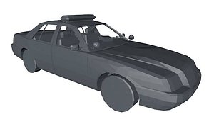 Low poly police cop car