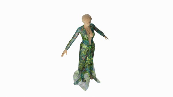 3D model jlo green dress - TurboSquid 1470988
