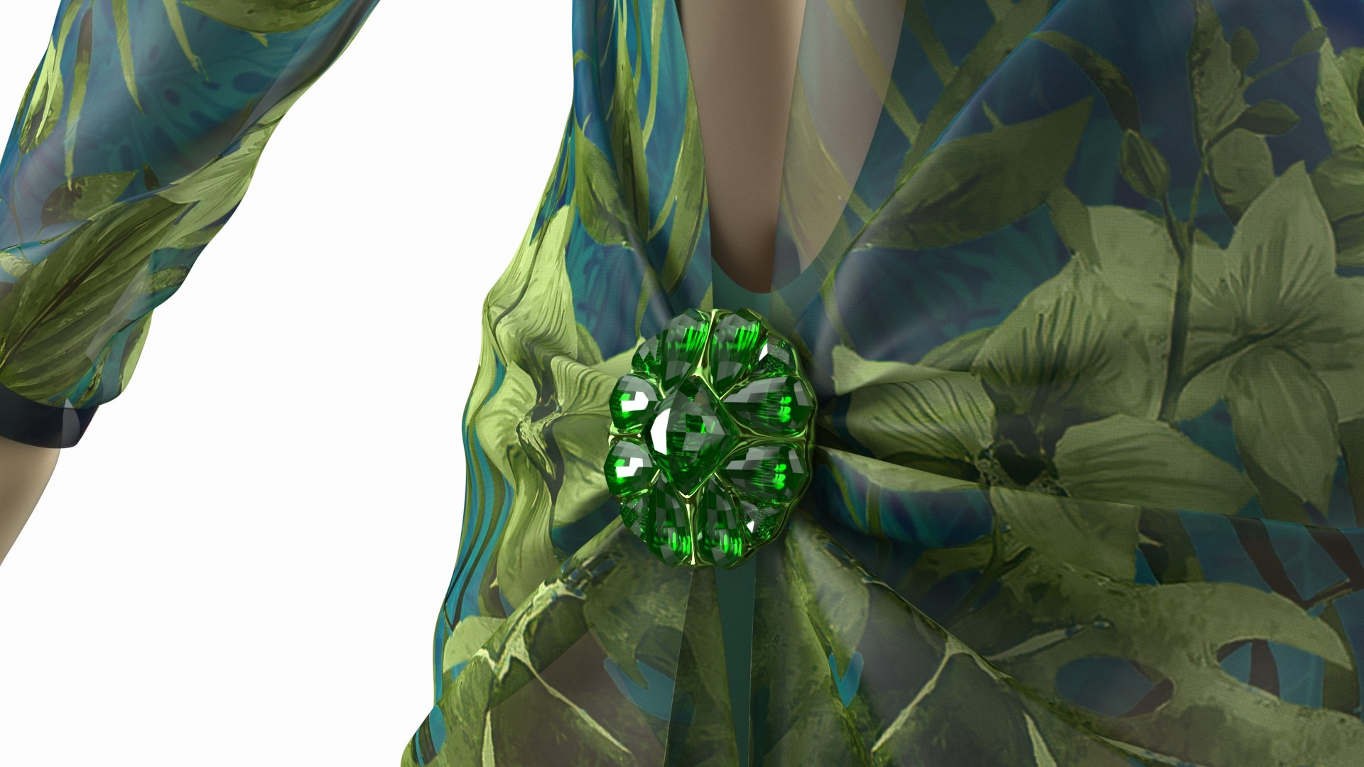 3D model jlo green dress TurboSquid 1470988