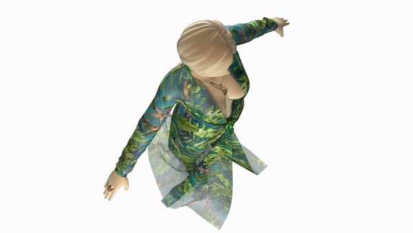 3D model jlo green dress - TurboSquid 1470988