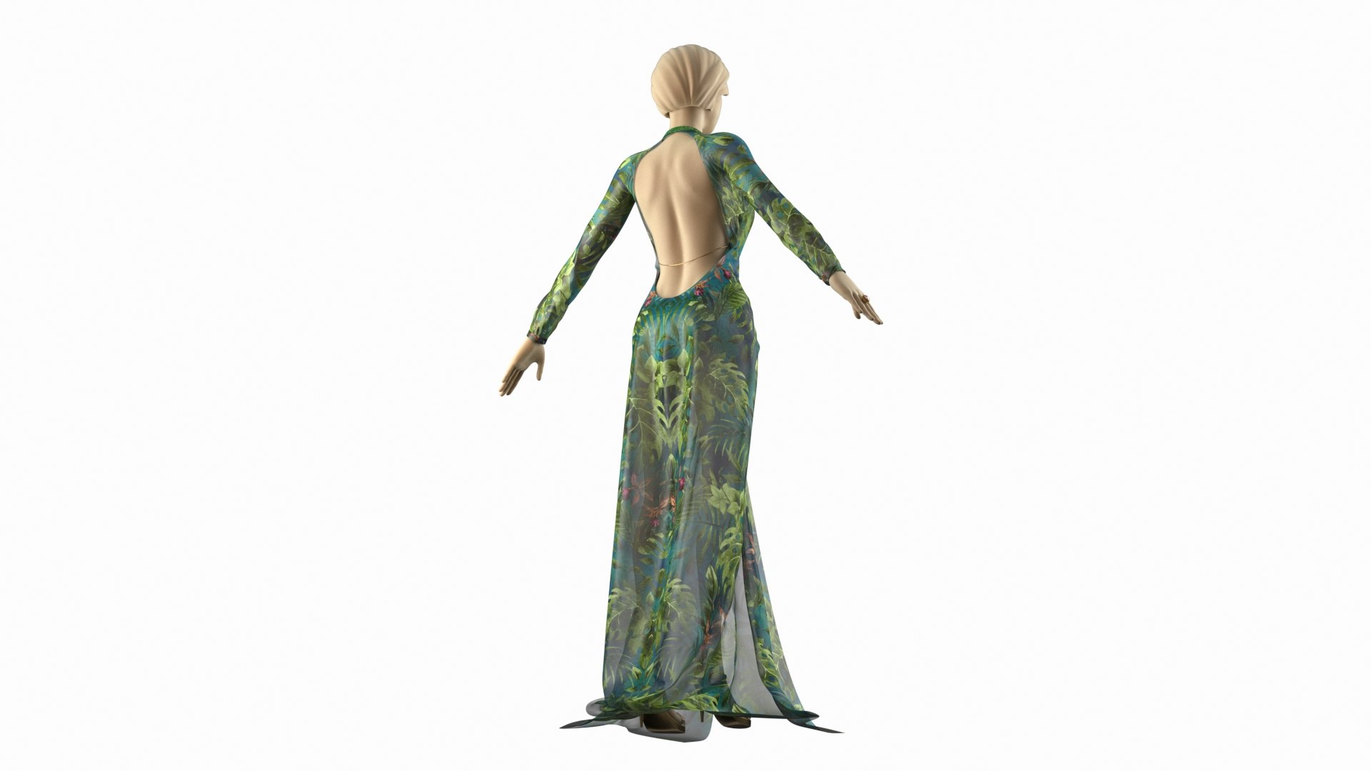 3D model jlo green dress - TurboSquid 1470988