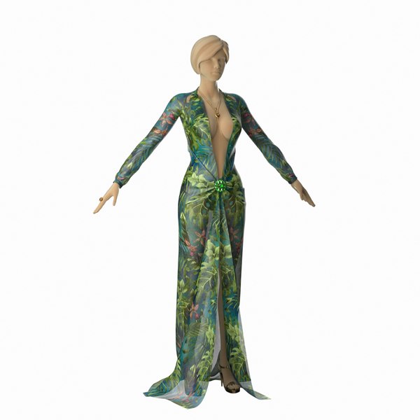 3D model jlo green dress - TurboSquid 1470988