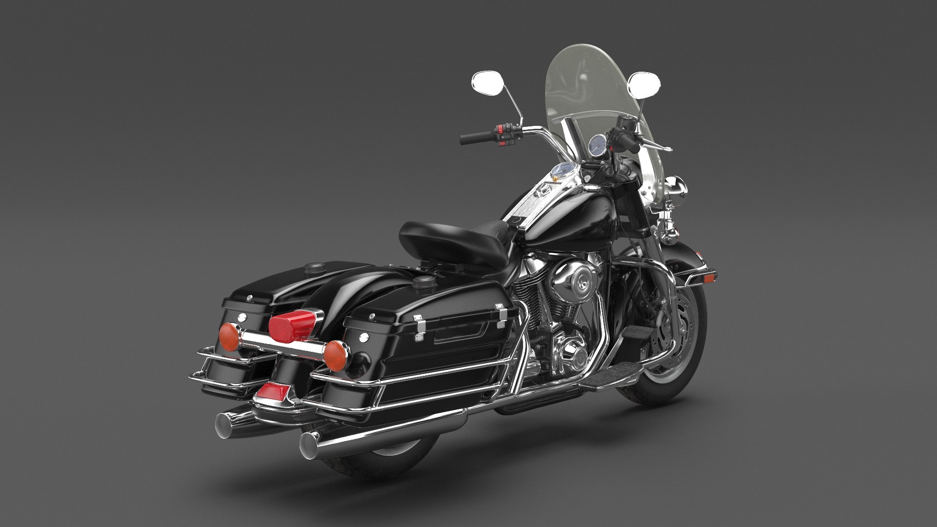 Classic Road King Motorcycle Black 3D - TurboSquid 2322309