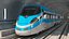 Eisenbahntunnelabschnitt mit Zug