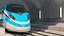 Eisenbahntunnelabschnitt mit Zug