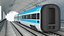 Eisenbahntunnelabschnitt mit Zug