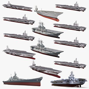 US Aircraft Carriers Collection 4 3D model