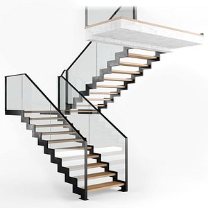 3D Modern interior stair 09