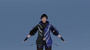 3D Reina from Tekken 8 Fully Rigged model