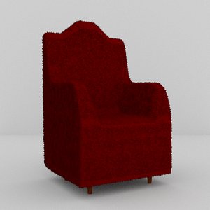 red armchair obj free