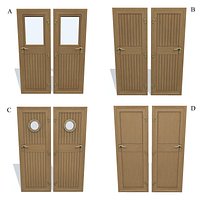Ship wooden door A B C D