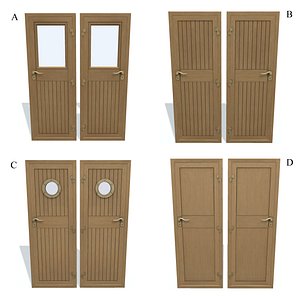 Ship wooden door A B C D