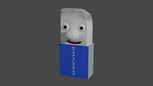 3D Cartoon Character of Eraser for Children