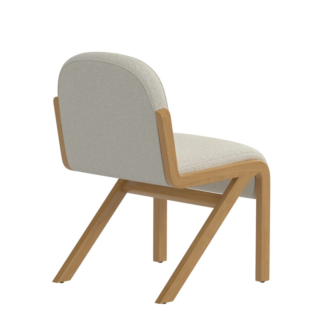Boucle Rani Armless Dining Chair PBR 3D model - TurboSquid 2139566