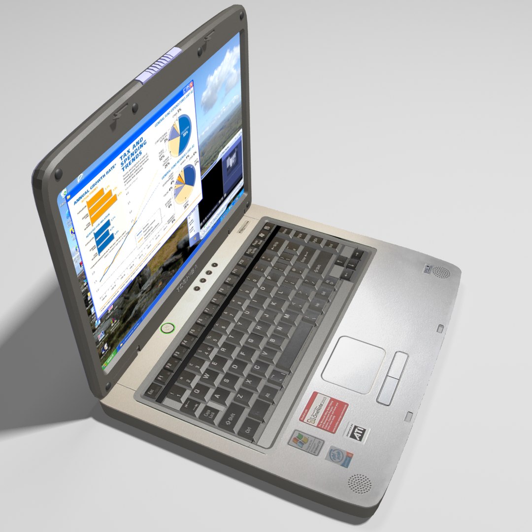 toshiba laptop 3d model