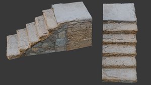 Worn Stone Staircase - 3D Photogrammetry Scan 3D model