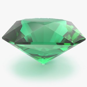 Asscher Cut Emerald 3D model
