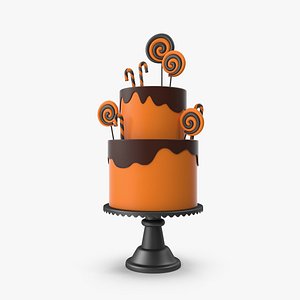 3D Halloween Cake with Candy Decor