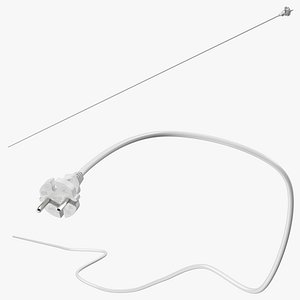 Type E Electric Plug White Rigged