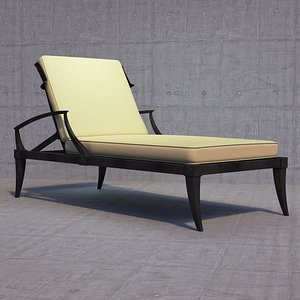 restoration klismos chaise 3d model
