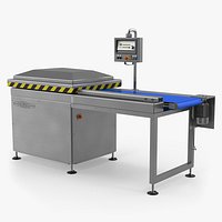 Vacuum Packaging Machine with Conveyor 3D Model