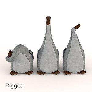 rigged goose 3d max