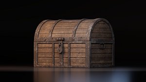 Vintage Wooden Treasure Chest