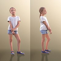 10034 Lilly - Young Girl Standing Holding Her Arm