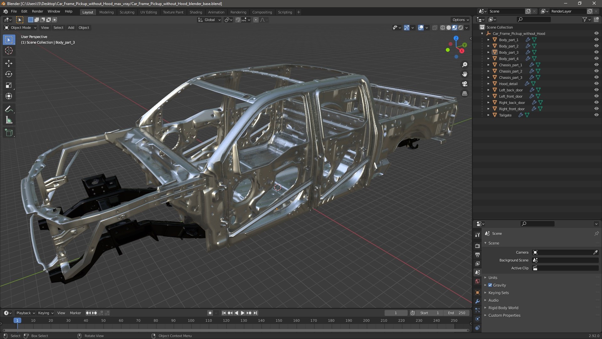 3D model Car Frame Pickup without Hood https://p.turbosquid.com/ts-thumb/VI/fe4xnd/Ez/carframepickupwithouthood3dmodel037/jpg/1706768627/1920x1080/fit_q87/cd433cf01b1c7bbc088c53387da00dfa550b41ce/carframepickupwithouthood3dmodel037.jpg