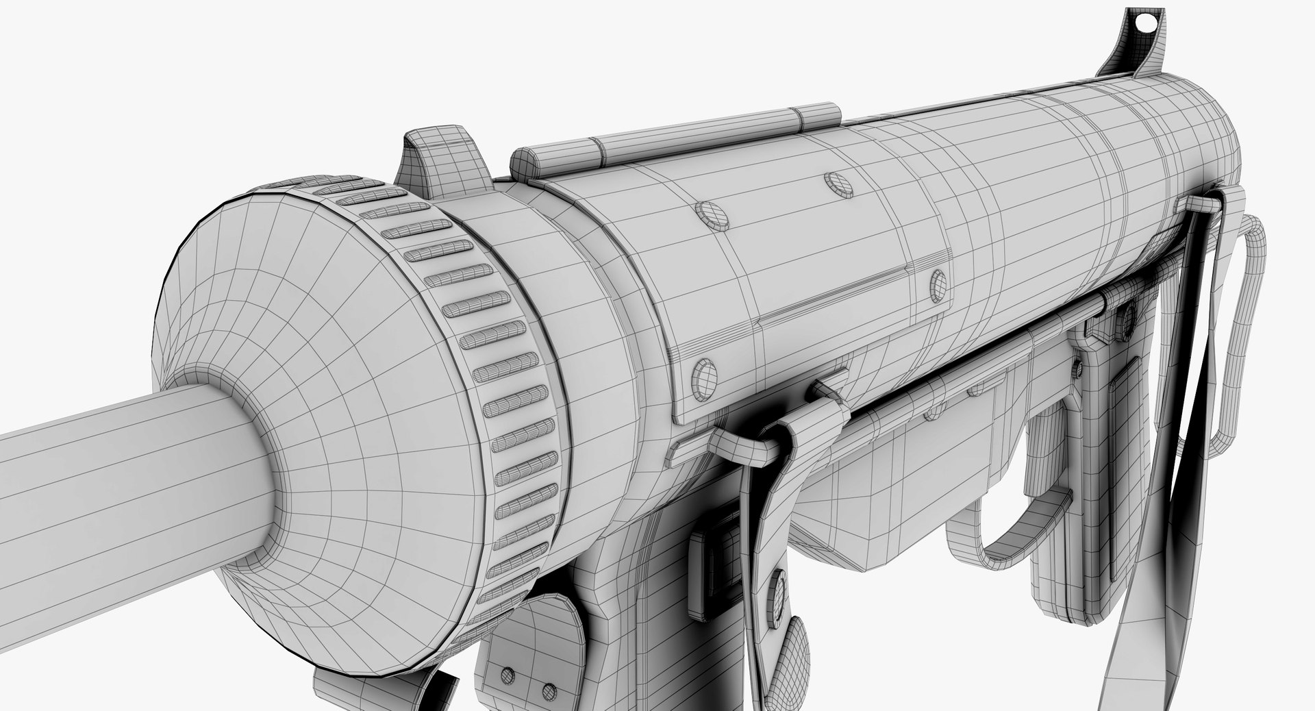 3D M3 Grease Gun TurboSquid 2001418