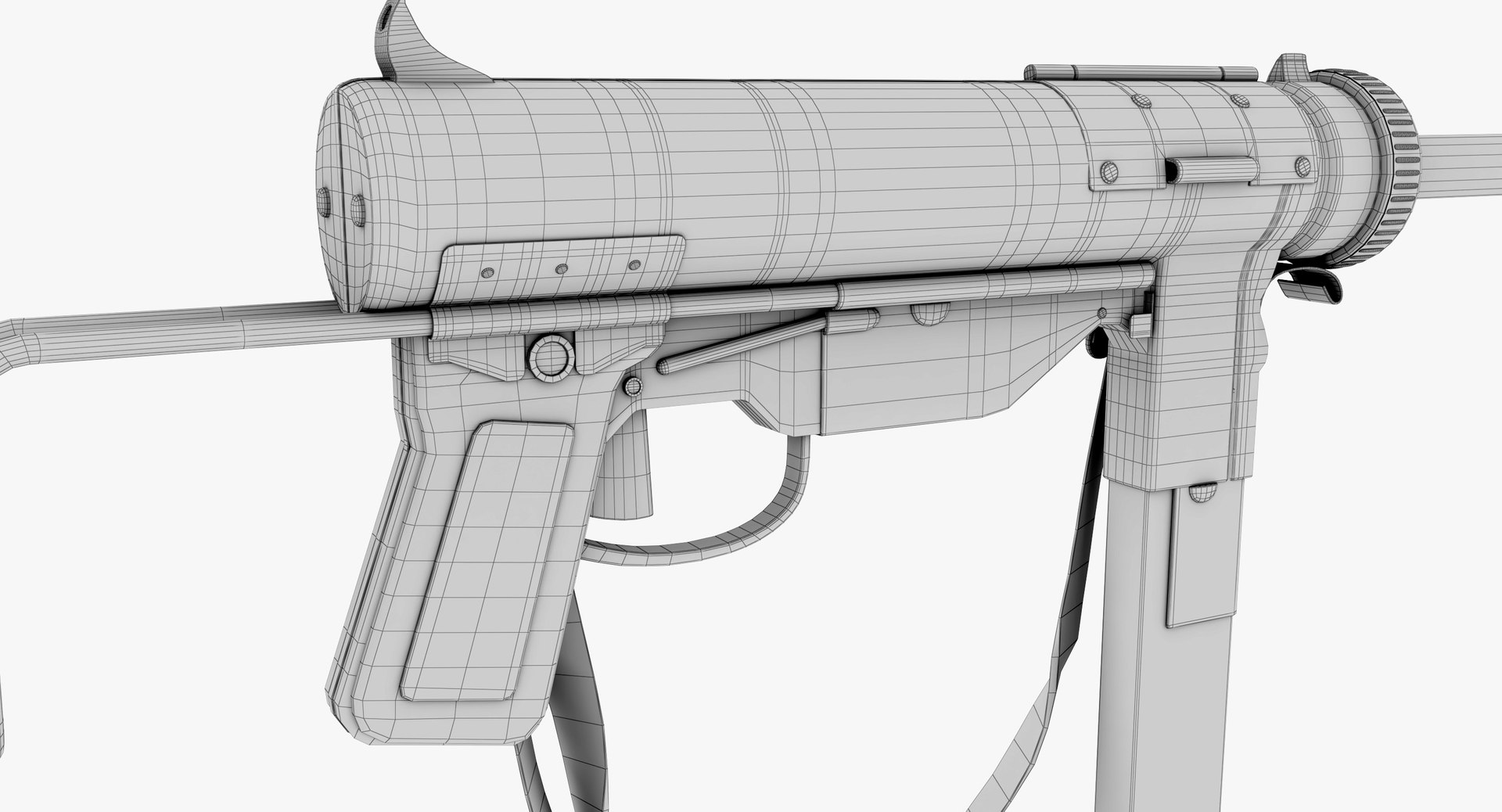 3D M3 Grease Gun TurboSquid 2001418