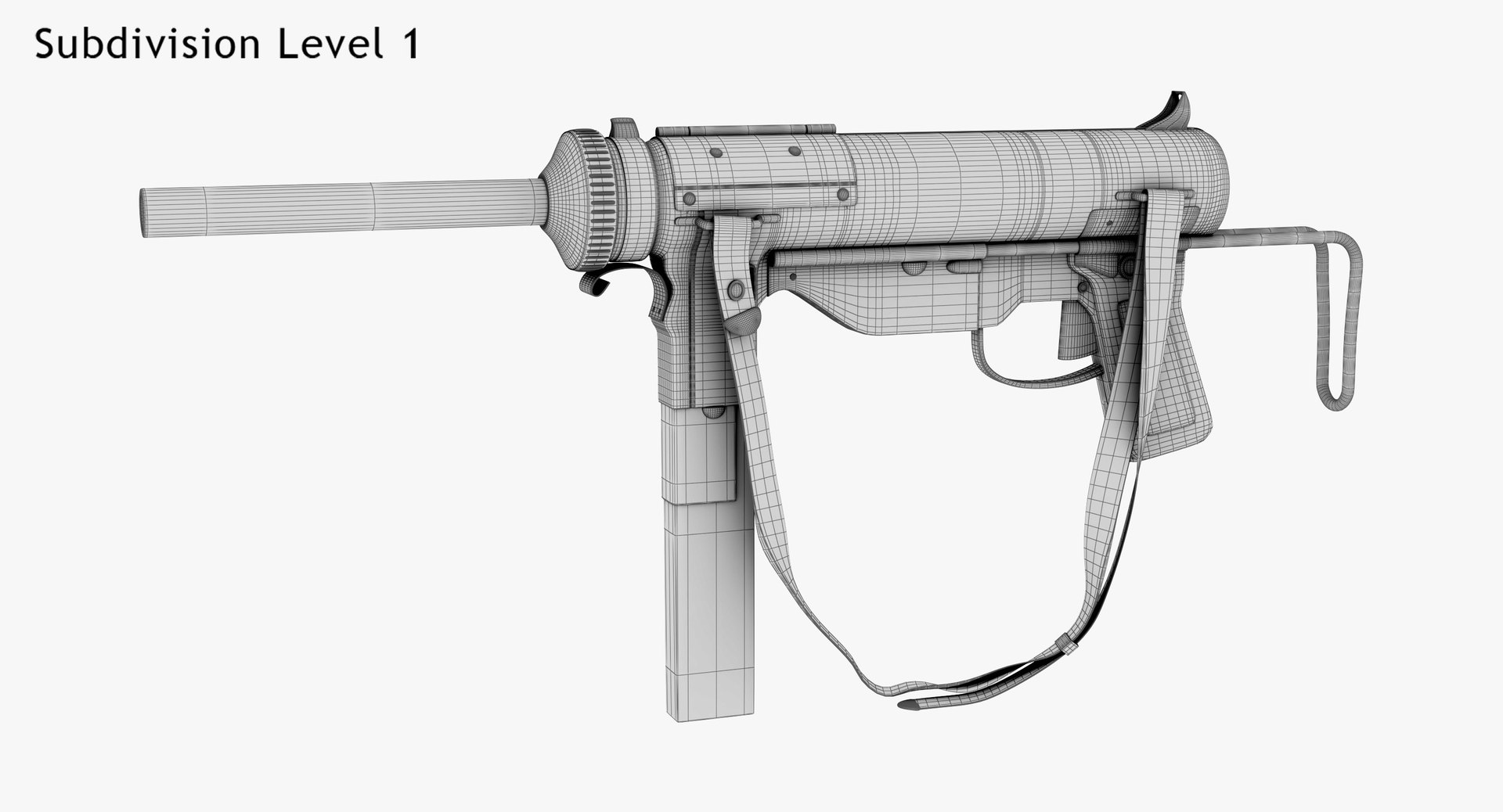 3D M3 Grease Gun TurboSquid 2001418
