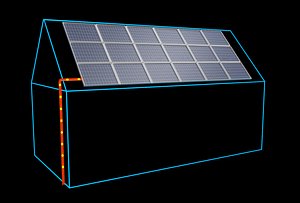 3D model solar panel