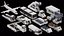 Veicoli aeroportuali dei cartoni animati x12 Collezione Lowpoly PBR
