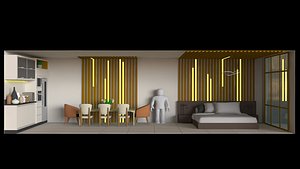 Interior Lowpoly 3D Model model