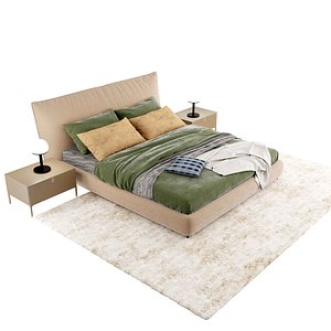 3D model suite-Bed-3d-model-blender