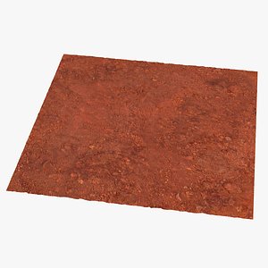 Realistic Red Mars Soil Square