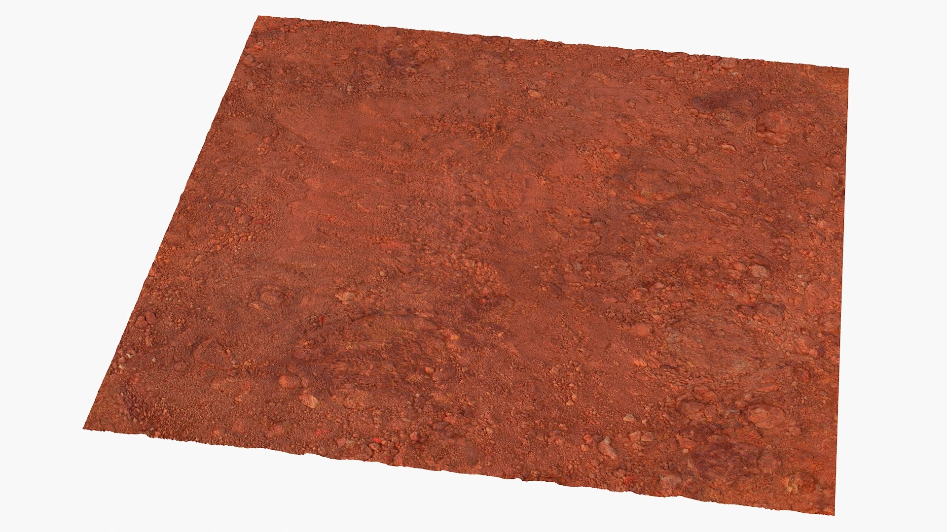 Realistic Red Mars Soil Square 3D model preview