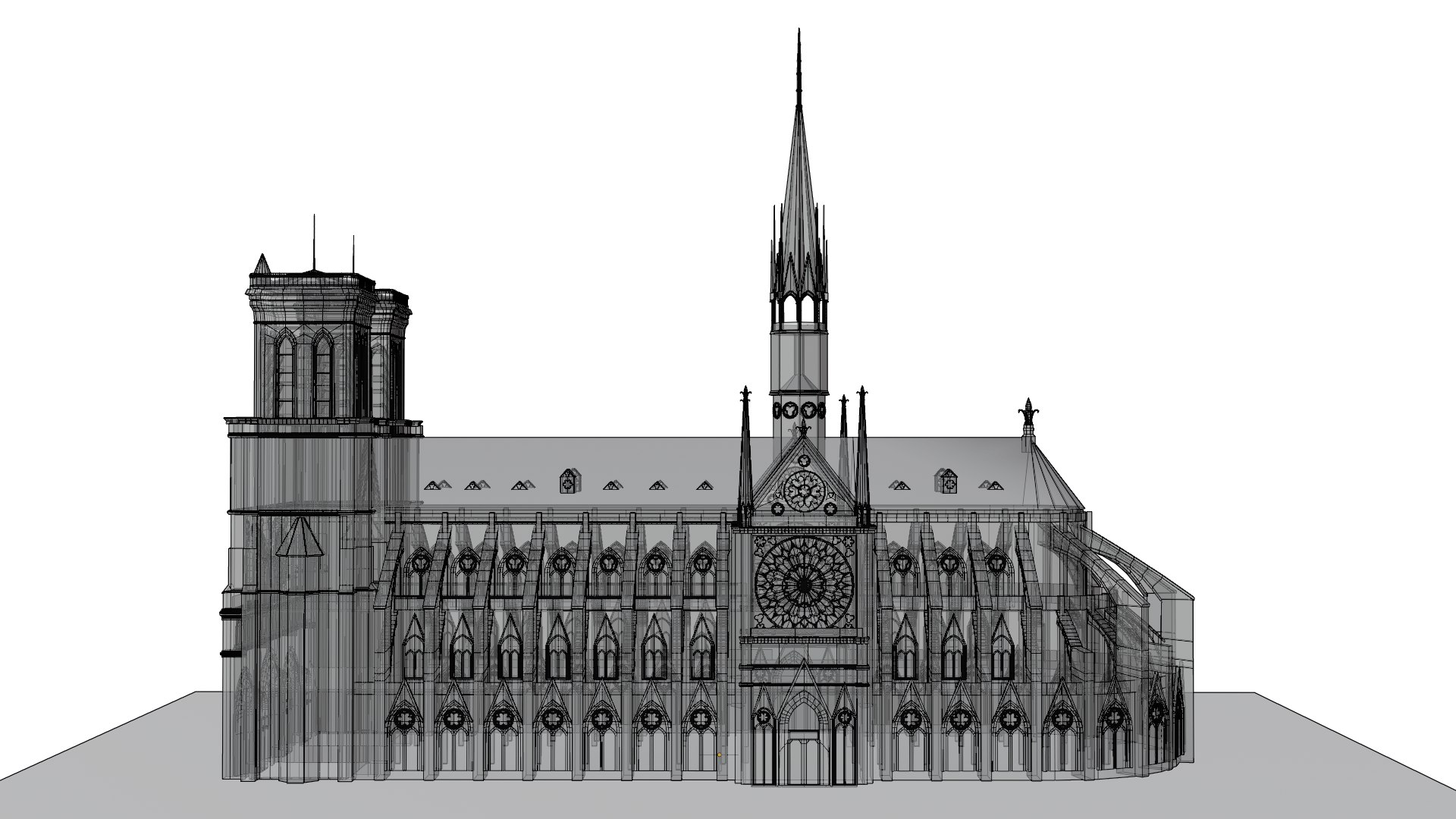 Notre Dame 3D Model - TurboSquid 2099382