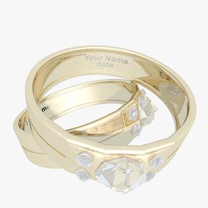 3d model diamond ring