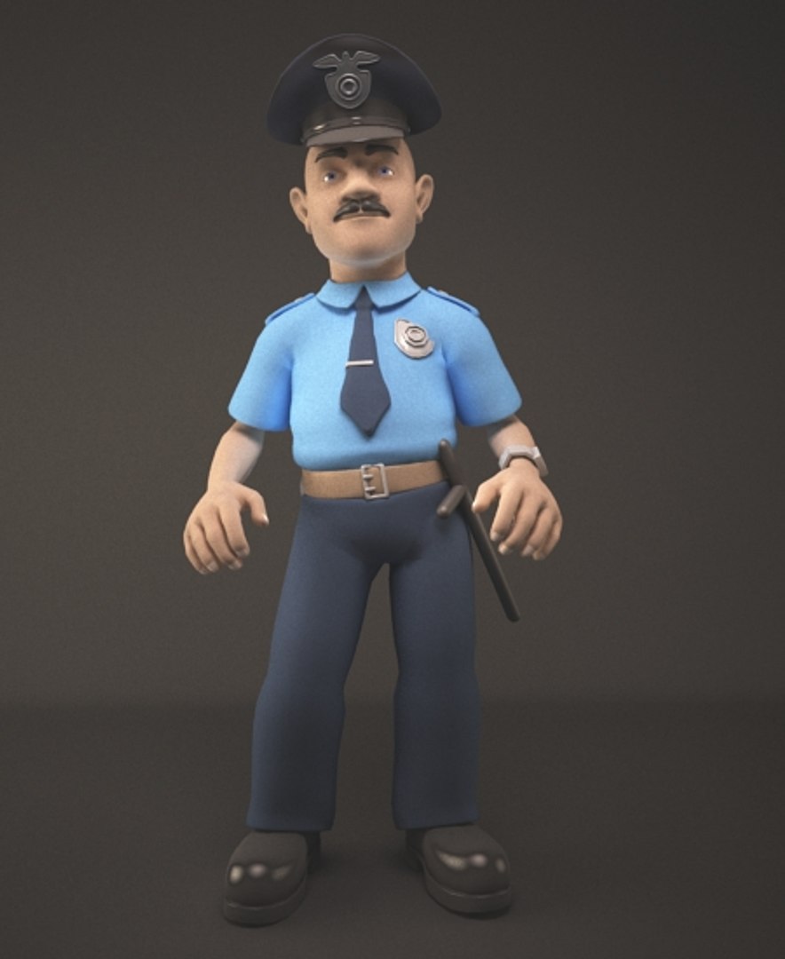 3d Character Man Policeman