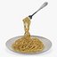 Cooked Spaghetti with Fork
